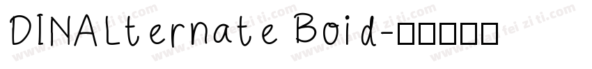 DINALternate Boid字体转换